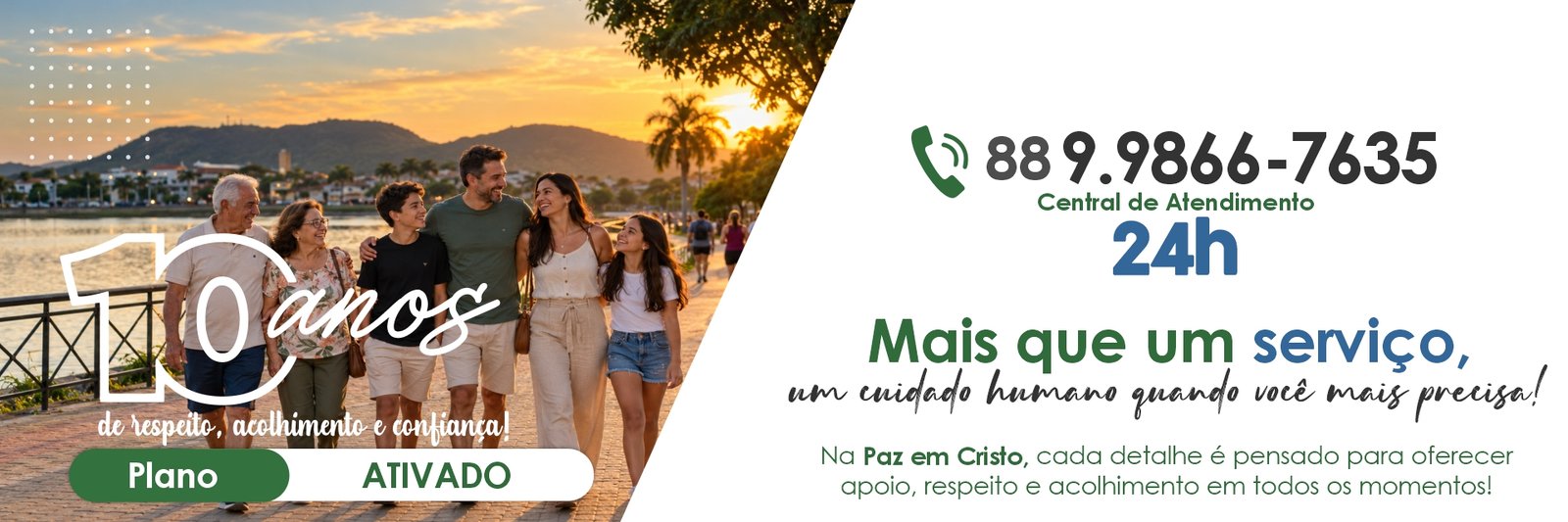 Desde 2016, a Paz em Cristo – Serviços Funerários é referência no setor na região dos Inhamuns, oferecendo acolhimento, respeito e profissionalismo em todos os momentos.